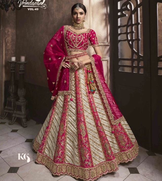 Royal Vrindavan Vol-49 Banarasi Silk Wholesale Lehenga Catalog